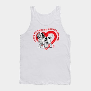 I Love My English Cocker Spaniel - I Love my dog - Energetic dog Tank Top